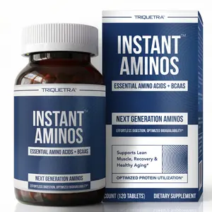 Instant Aminos Capsules - EAA+BCAA - 10 Essential Amino Acids Supplement - Rapid Absorption, No Digestion Required - Supports Lean Muscle, Recovery & Aging - 321% DIAAS Protein Score (1 Month)