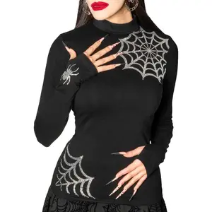 Spiderweb Sparkle Long Sleeve Top