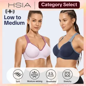 HSIA ComfyArc Hybrid Sports Bra - Activewear, Workout Bra for Plussize Women, Soft Support, Non-Padded, Unlined, Full Coverage, Wide Strap, Outside Underwire, Everyday Womenswear Fitness Clothes #summerwins