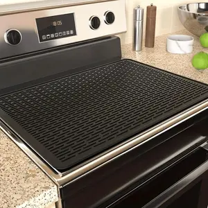[Versatile Fit] Silicone Electric Stove TopCover Mat-Non-Slip Protector, Heat ResistantGlass Cooktop Cover, Flat RVRange StovetopProtector, Extra Large Silicone Dish DryingMat,Kitchen Accessories, kitchen Appliances