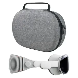 Carrying Case for Apple Vision Pro,Shockproof Anti-Scratch Portable Storage Bag with Rubber Strap Travel Hard Carry Cover Case for Vision Pro Virtual VR Headset Accessories