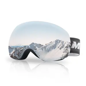 MEELOOG Ski Goggles Frameless OTG Snowboard Goggles Anti-fog 100% UV400 Protection for Men Women Double-layer Spherical Lenses Non-slip Strap SG0002 Windproof Sports Eyewear Outdoor Sports Eyewear Outdoor Sports Eyewear Polarized Sports Glasses