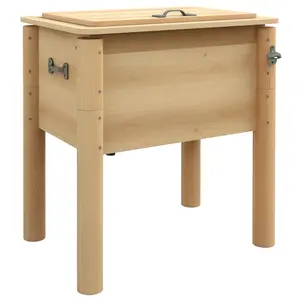 Outsunny 54Qt Wooden Patio Cooler - Portable Poolside Cooler with 3 Handles, Bottle Opener for Backyard, Deck (Sports & Outdoor, Camping & Hiking)