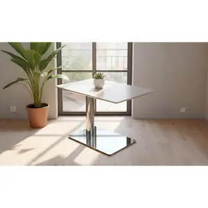 Klaussner Stile Beige Marble Side Table