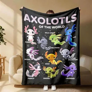 Dinosaur Collection Printed Lightweight Fleece Blanket, Throw Blanket - Ideal for spring and summer use, it is soft and breathable, making it perfect for bedroom decorations - Suitable for use on beds, sofas, camping, and traveling