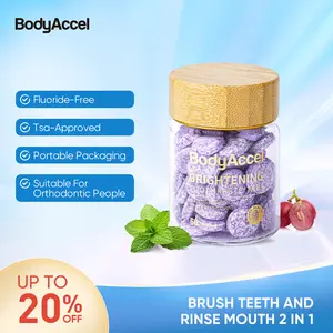 BodyAccel Toothpaste Tablets - Remineralizes Enamel - Whitens Teeth - Freshens Breath