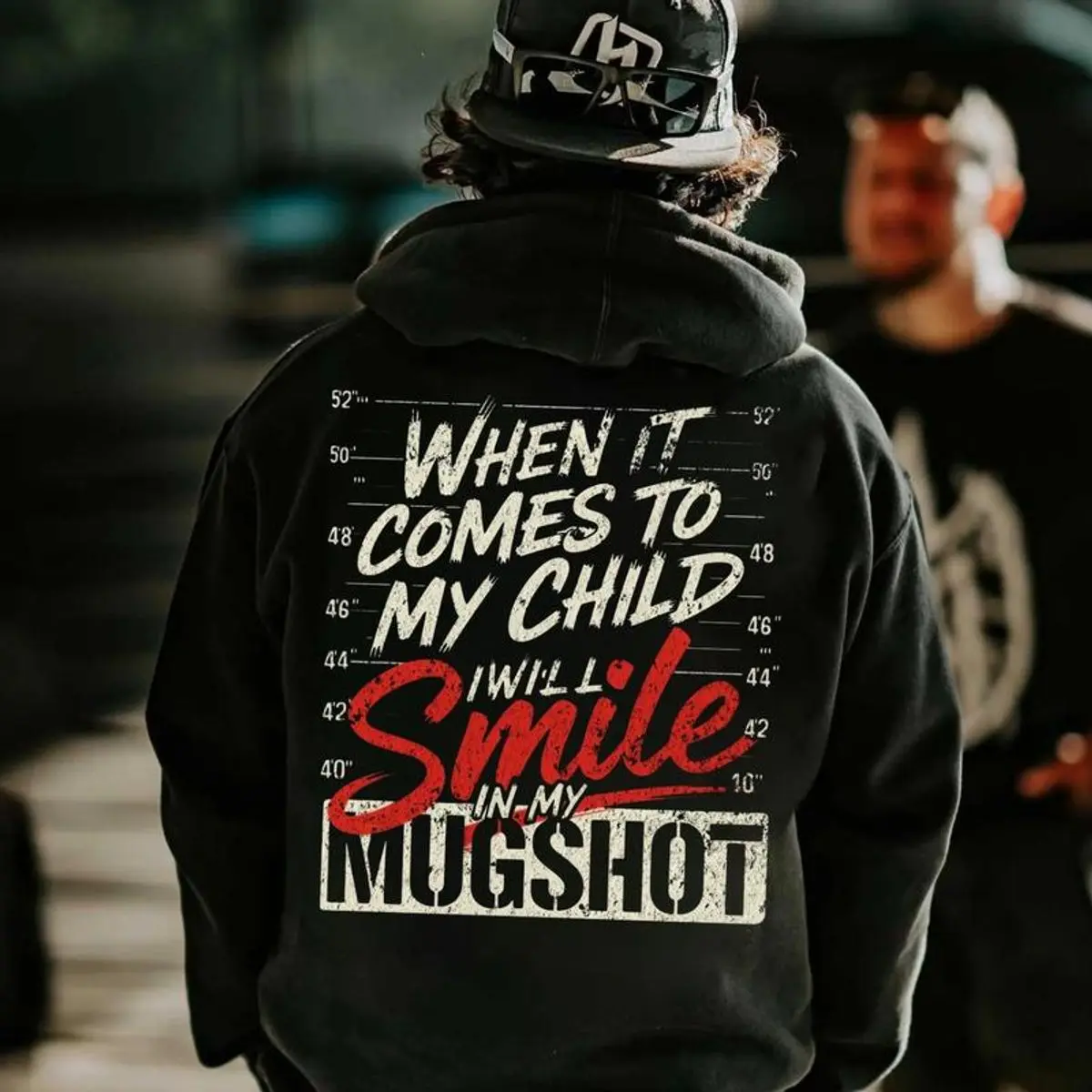 When It Comes To My Child I Will Smile In My Mugshot Hoodie, Menswear, Gift For Husband, Streetwear, Unisex Sweater Pullover Tee