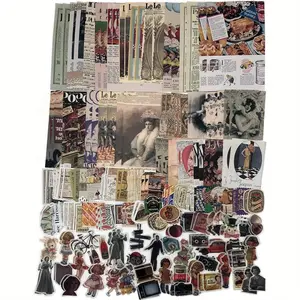 Retro Memories Ephemera Collection 200PCS Vintage Scrapbooking Supplies Kit for Journaling Bullet Journals Junk Journal Planners Aesthetic Cottagecore Room Decor Wall Art Collage Album Supply