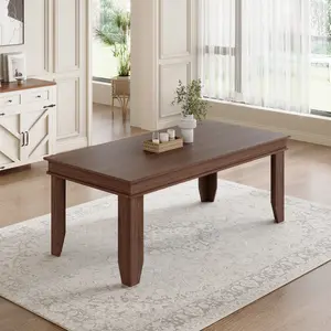 Farmhouse Dining Table for 6-8 People, 70.87 Inch Long Wooden Kitchen Table, Rustic Rectangle Dining Room Table with Strong Legs for Apartment, Living Room, Restaurant, Brown  Multiple Colors