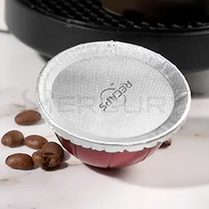 RECAPS Aluminum Foil Lids to Reuse Coffee Pods Compatible with Nespresso VertuoLine 120 Pcs 62mm aluminum box coffeepods