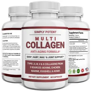 Simply Potent Multi Collagen Protein - 5 Types - 60 Capsules