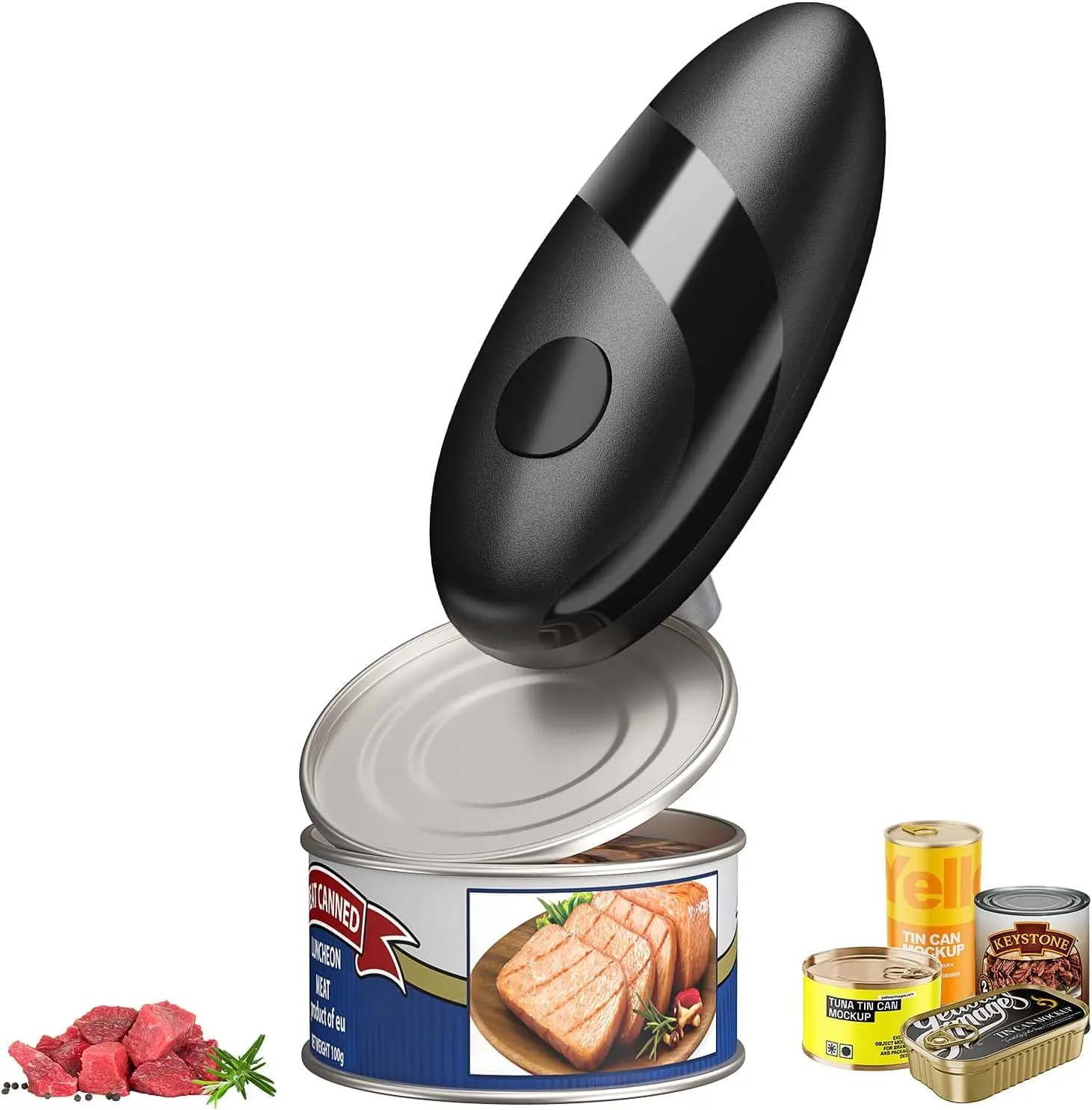 Electric Can Opener Automatic One-Button for Seniors Easy for the Elderly | Smooth & Safe Edge, Portable Kitchen Tool,Fits Most Cans