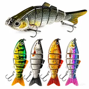 Bionic Swimbait Fishing Lures, 3.9’’ Segmented Hard Bait with Lifelike Swimming Action, Sinking Fishing Lure for Bass, Trout & Outdoor Fishing