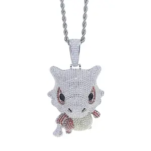Hip hop new animal zircon shaped Set zircon cartoon Kola necklace loelry