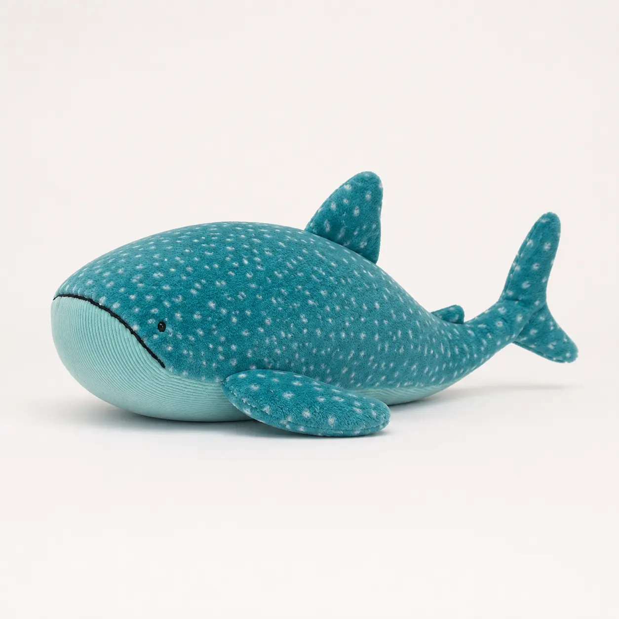 Jellycat Soft Whale Shark Stuffed Animal – Adorable Turquoise Plush with Spotted Body and Ribbed Belly for Bed, Nursery and Room Decor