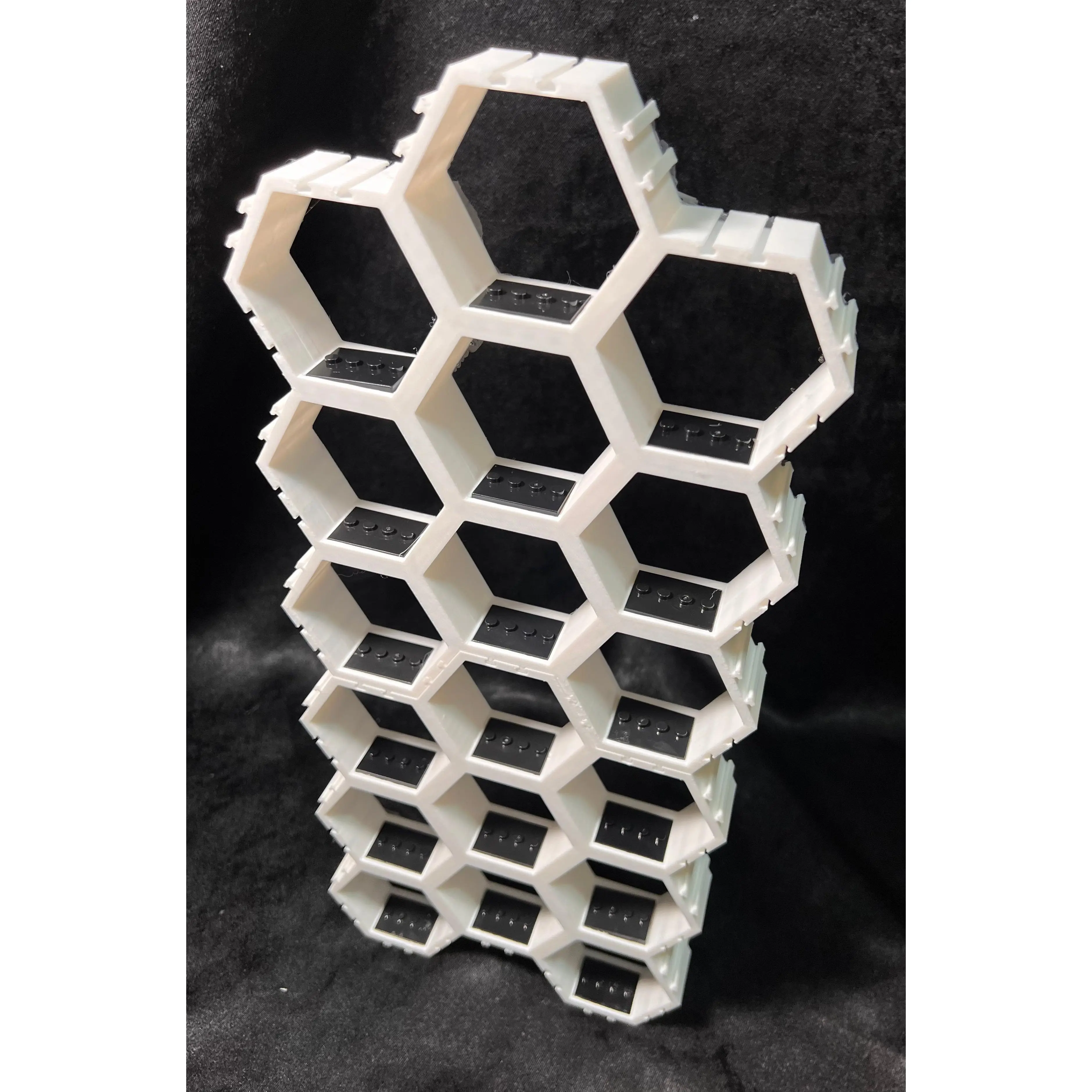 Hexagon Wall Display (14 Pack) Wall Display Minifigures Compatible with Lego