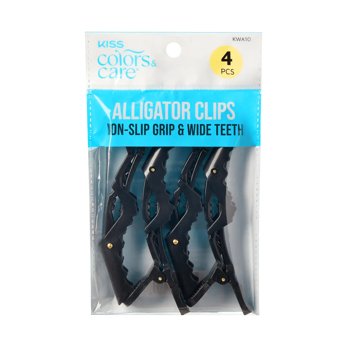 Kiss Colors & Care Alligator Clips - 4 Ct. | Claw Clips, Sectioning Clips, Hair Accessories