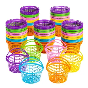 Bulk  72 Pc. Bright Round Plastic Easter Baskets