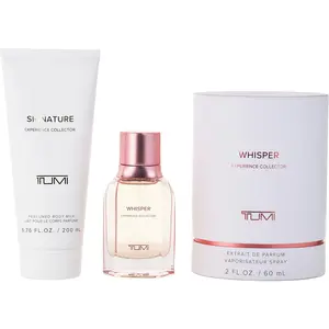 Tumi Whisper Set-Extrait De Parfum Spray 2 Oz & Body Milk 6.8 Oz (Experience Collection) For Women