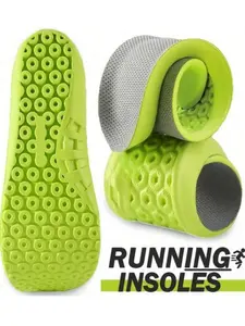 1Pair Sports Insoles for Running Shoes, Soft High-Elastic Shock Absorption, Breathable Cushion Shoe Inserts for Men & Women, Trim-to-Fit Design, Comfortable Support for Running, Walking, Training & Daily Wear, Sport Performance Insoles