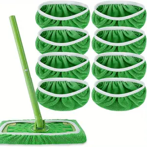 Microfiber Cleaning Mop Replacement Pad, Flat Floor Mop Cloth, Washable And Durable Replacement Mop Cloth, Wet And Dry Use, Easy To Clean, Cleaning Supplies, Back To School Supplies, Reusable Mop Pads