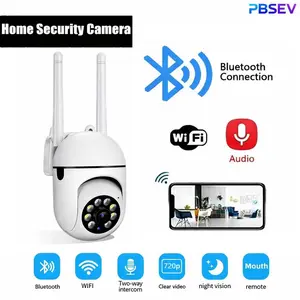 PBSEV Security Cameras for Home, 1080P Pan/Tilt Panoramic View HD Security System, Indoor Camera with Color Night Vision Surveillance, Clear Two-Way Audio, Blutooth/WiFi Connection, 24/7 Recording for Home Baby/Pet Monitor