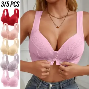 EssElegance Push-Up Jacquard Bra - Adjustable Support Straps & Wire-Free Daily Comfort,Women's Lingerie & Underwear
