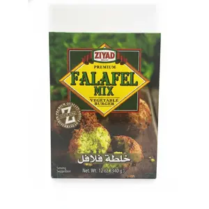 Ziyad Premium Falafel Mix, 12oz - Healthy Flavorful Ambient Food Seasoning Kit, Quick-Easy Meatless Vegetable Burger Base for Vegetarians
