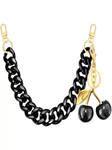 Dmk Elegant Bag Chain and Charm, Classic Cherry Keychain, Extendable Bag Strap, Fashion Bag Accessory, Multi-Functional Chain, Bag Extender Chain