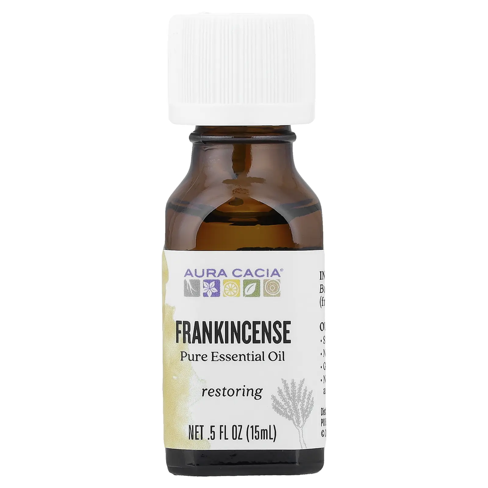 Aura Cacia Pure Essential Oil, Frankincense, 0.5 fl oz (15 ml)