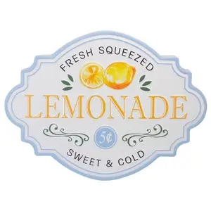 15.25" "Fresh Squeezed Lemonade" Metal Sign Spr ing Wall Decor