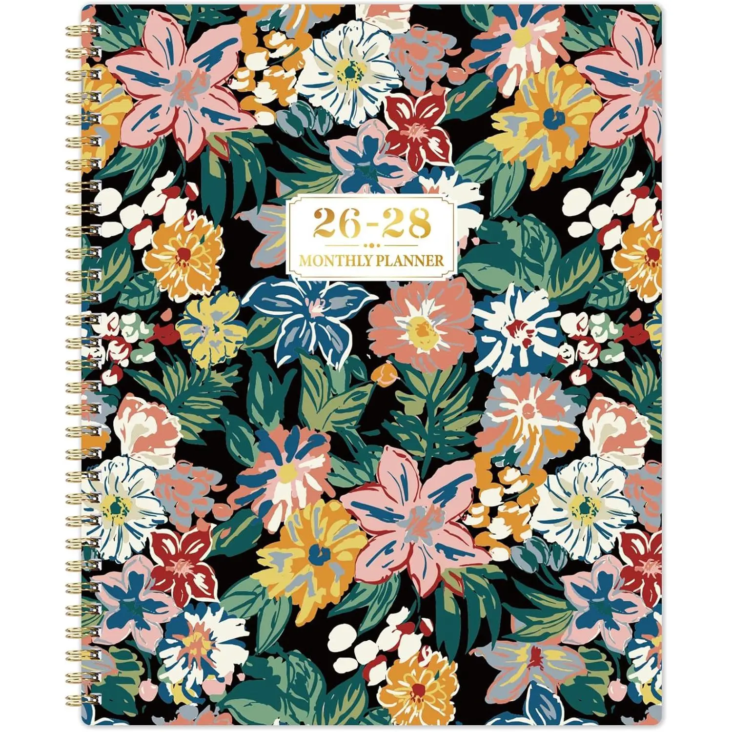 Monthly Planner 2026-2028 - 3 Year Planner/Calendar 2026-2028, JAN 2026 - DEC 2028, 9" x 11", 3 Year Calendar 2026-2027-2028 monthly planner with 36 Monthly Tabs, Notes Pages, Inner Pocket - Floral