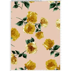 Crepe Techno Printed Katarina Stretch Crepe Fabric Floral Print Dress Fabric by the Yard