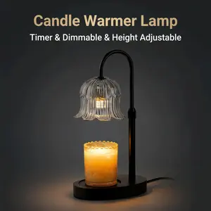 Automatic Timed Heating Candle Light with Adjustable Height & Brightness Options Flameless Aromatherapy Diffuser for Wax Blocks or Melt-Wax Scented Candles Modern Home Decor Ideal for Living Rooms and Bedrooms