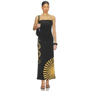 Cala de la Cruz Daphne Dress in Surya Black & White