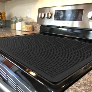 【TikTok Top Seller】Heat Resistant Silicone Stove Cover Mat Non-Slip Counter Protector Cruel Summer Collection Easy-to-Clean Kitchen Accessory for Summer Cooking & Back to School Dorm Use – Tableware