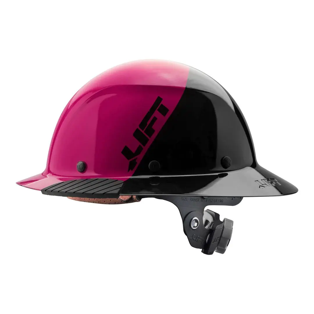 Lift Safety Dax Full Brim - 50/50 Pink Fiber Reinforced Hard Hat Lift Safety Dax Full Brim - 50/50 Pink Fiber Reinforced Hard Hat