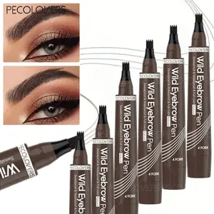 6pcs/set Waterproof Eyebrow Pen，Smooth，Non-Dyeing，Four-pronged Liquid Eyebrow Pen，Eyebrow Makeup