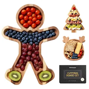 [limited Stock] 3 Pcs Cheese Board Set Wooden Charcuterie Boards Food Tray Premium Acacia Wood Trio with Stainless Steel Tools for Kitchen Chopping & Serving Gift-Ready Luxury Pa