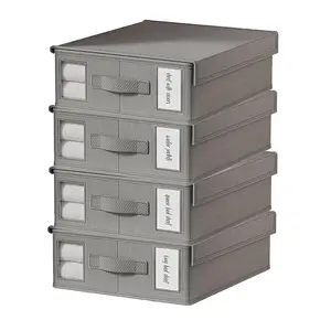 Bed Sheet Storage Box, 4 Counts/set Foldable Bed Sheet Storage Organizer, Storage Box for Closet, Bedroom, Living Room, Home Organizer