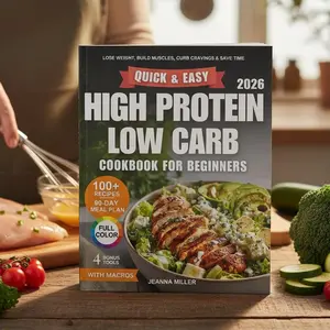 High Protein Meal Prep Cookbook for Beginners | Easy Low Carb Recipes + 90-Day Meal Guide | Quick & Simple Cooking for Busy Days