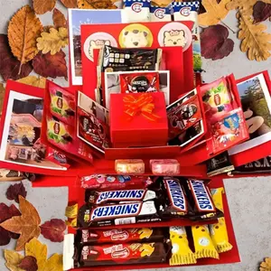 Birthday Gift Box Surprise Explosion Candy Caramel Wedding Birthday Gift Box, Perfect Packaging for Halloween Christmas Gifts