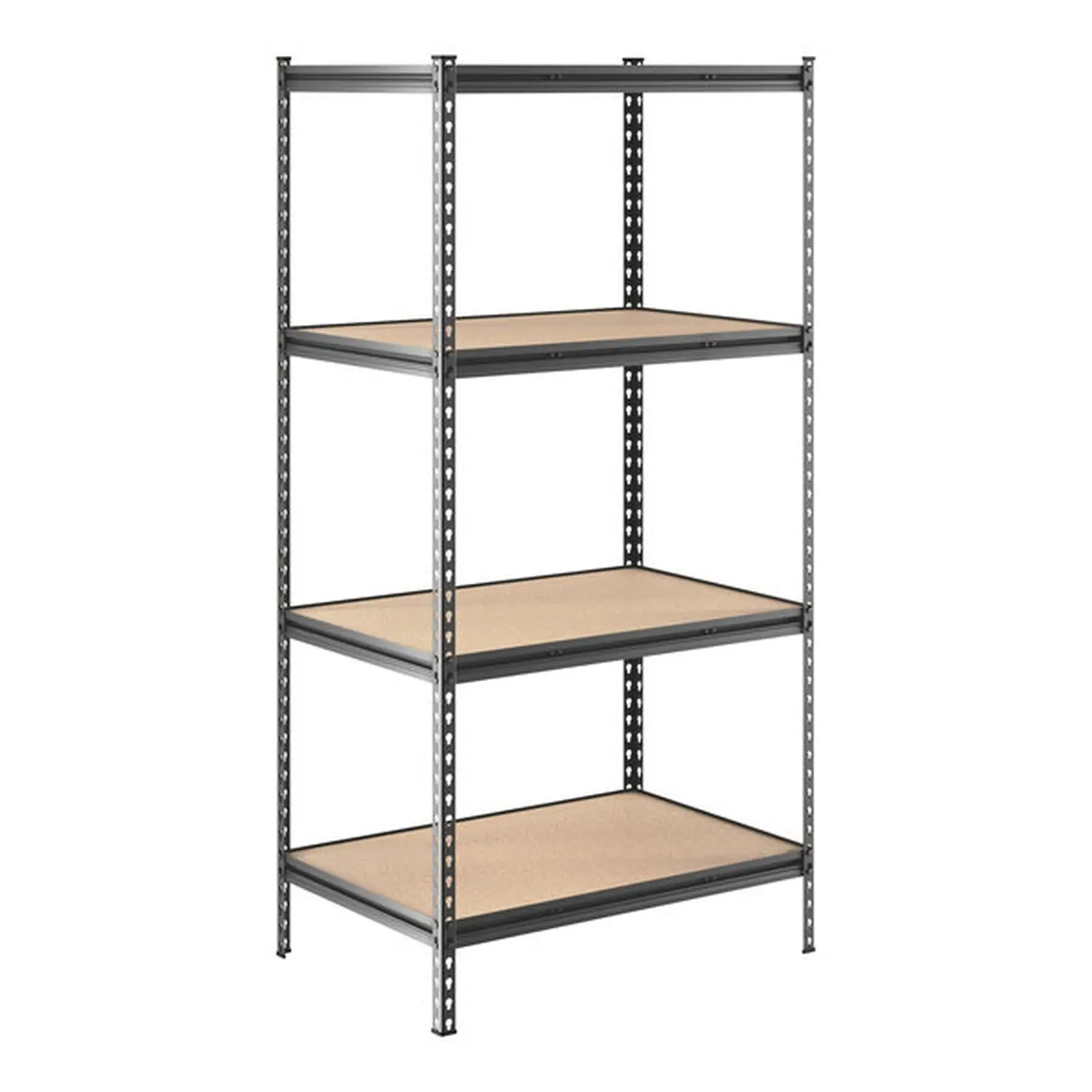 Lavex 18 x 48 Black Z- 5- Shelf Boltless Particle Board Shelving 72 Uprights WS-257b243672z4pbk