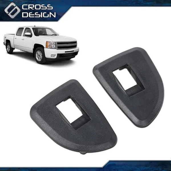 CROSSDESIGN Rear Window Switch Bezels (LH&RH) - Factory-Style Truck Replacement Accessories, Precise Fitment, Compatible for 2009-13 Chevy Silverado, Sierra Ext Cab