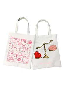 Melanie Martinez Portals Tour Street Style Shopper Kawaii Bag Harajuku Shopping Canvas Shopper Handbag Casual Tote Bag Shoulder Bag