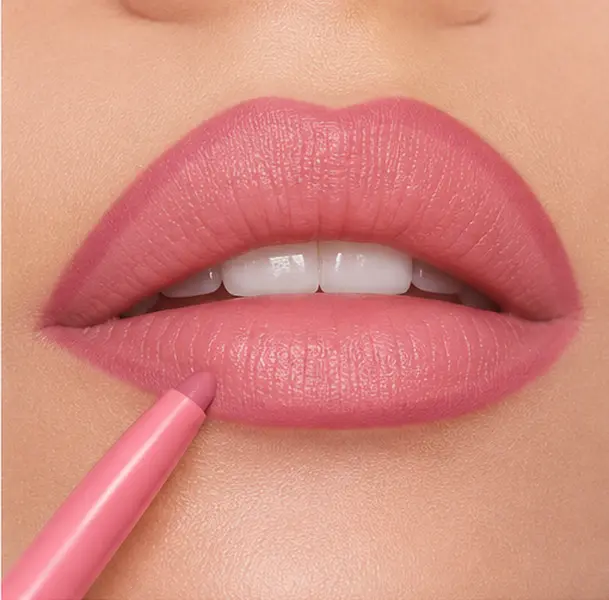 Gel Lip Liner Pencil, Long Lasting Creamy Lip Liner, Smooth Precision Lip Pencil, Rich Color, Vegan & Cruelty-Free, Comes Naturally