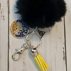 Hogwarts Keychain with Pompom