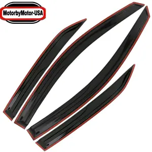 MotorbyMotor For 2009-2013 Toyota Corolla Sedan JDM Mugen Style Window Visors Sun Rain Guards  High-Quality Acrylic Tinted Easy Tape-On Installation battery  repair  kit Digital Car Battery and Alternator Tester car Toyota Corolla Sedan Window Visors