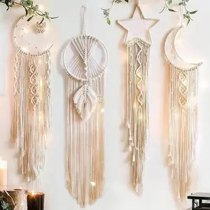 Boho Style Wall Hanging Dream Catcher, 1 Count Tassel Decor Wall Hanging Ornament, Interior Wall Decor, Wall Decor for Home Living Room Bedroom, Hangable