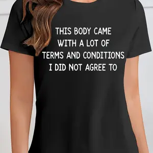 Chronic Disease Warrior TShirt - Men Women Cotton Tee with Slogan Design Fitted Short Sleeve Crew Neck Casual Summer Top Black with White Lettering H